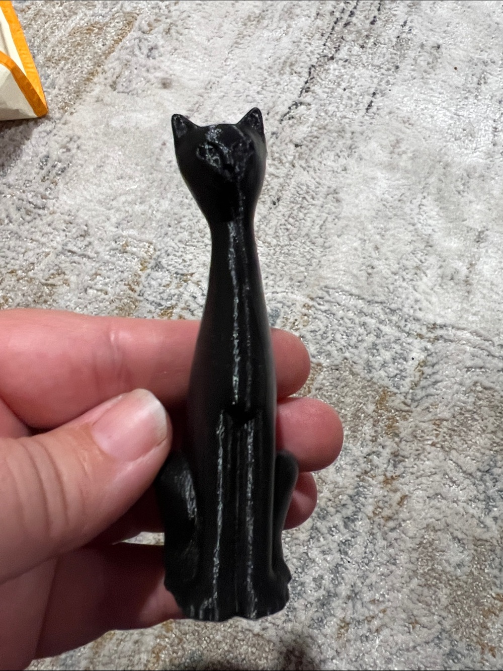 Black Cat Figurine - 3D print sphinx small